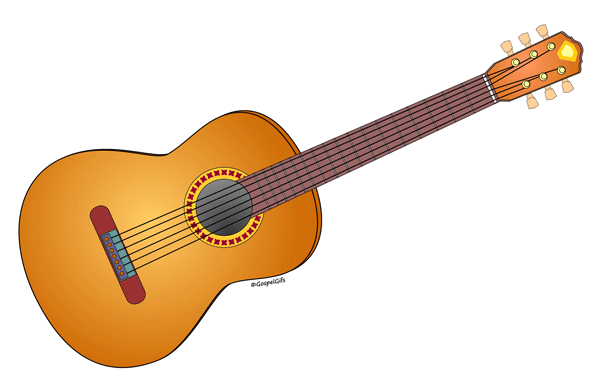 free clip art black and white musical instruments - photo #34